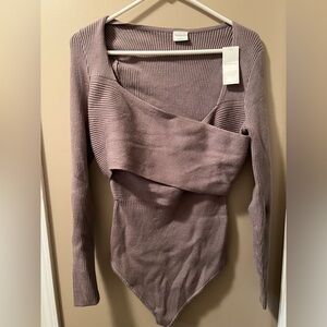 Abercrombie and Fitch Taupe Bodysuit Size Large